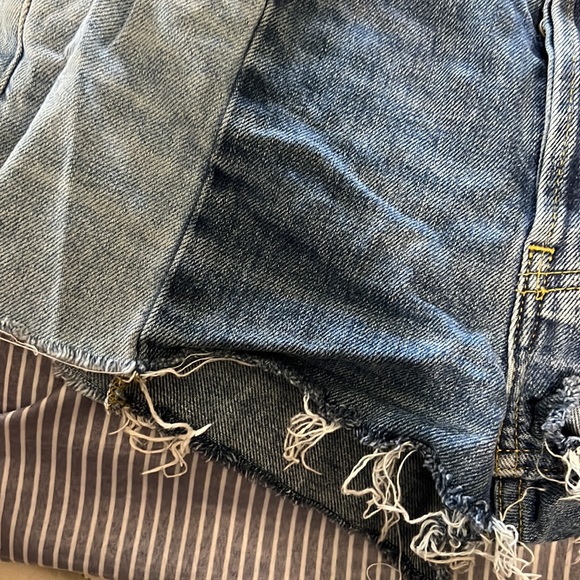 Urban Outfitters 2 Tone Denim Shorts - Picture 5 of 5